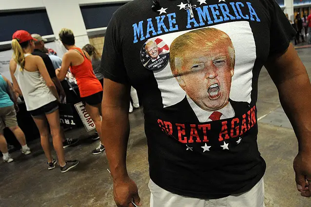 A Trump supporter in Tampa on June 11, 2016